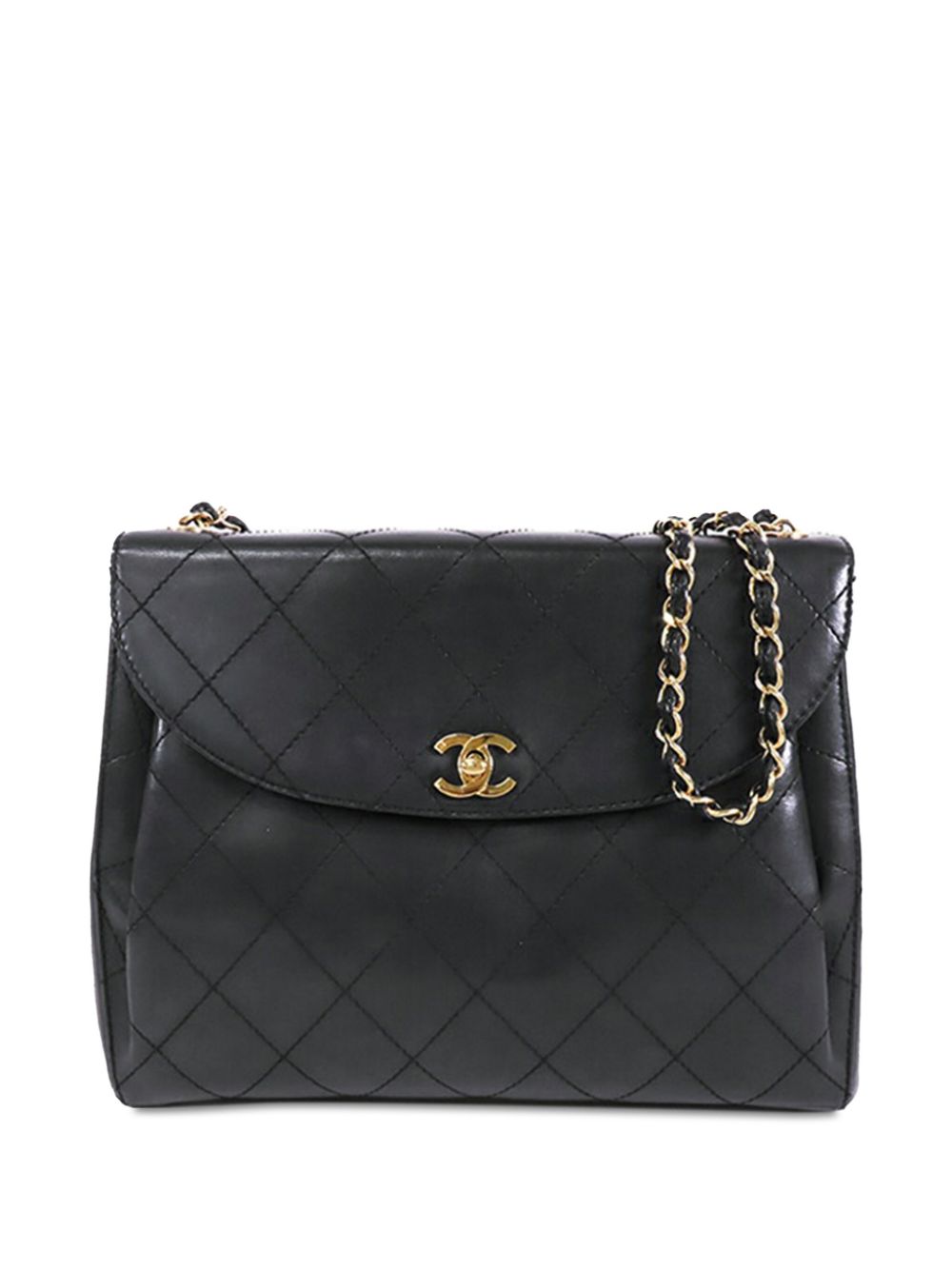 CHANEL 1997-1999 Quilted Lambskin Round Flap shoulder bag Women