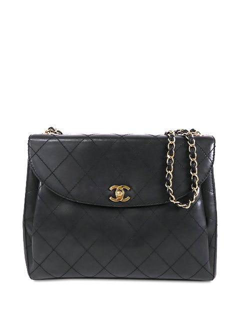 Cheap HOT SALE CHANEL 1997-1999 Quilted Lambskin Round Flap shoulder bag Women