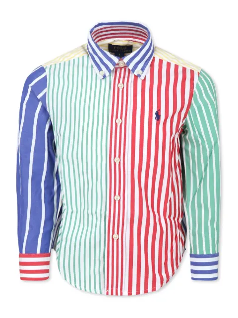 POLO RALPH LAUREN KIDS camisa con rayas estampadas