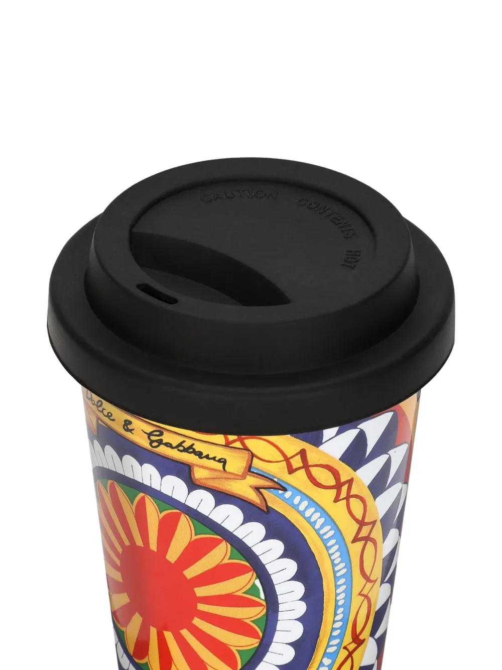 Dolce & Gabbana Graphic-print Travel Mug In Yellow