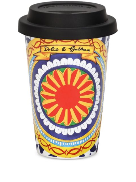 Dolce & Gabbana graphic-print travel mug 