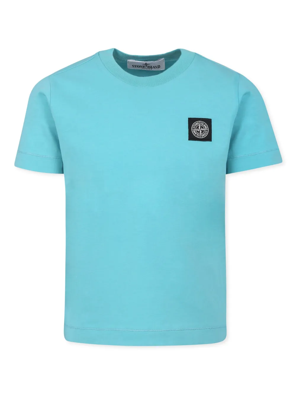 Stone Island Junior T-shirt met Compass-patroon Blauw