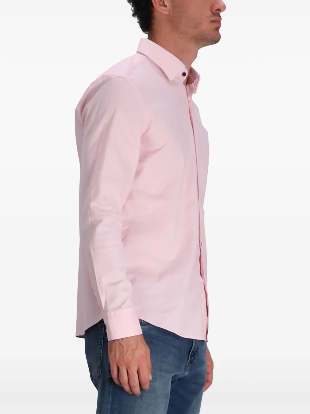 BOSS Katoenen overhemd Roze