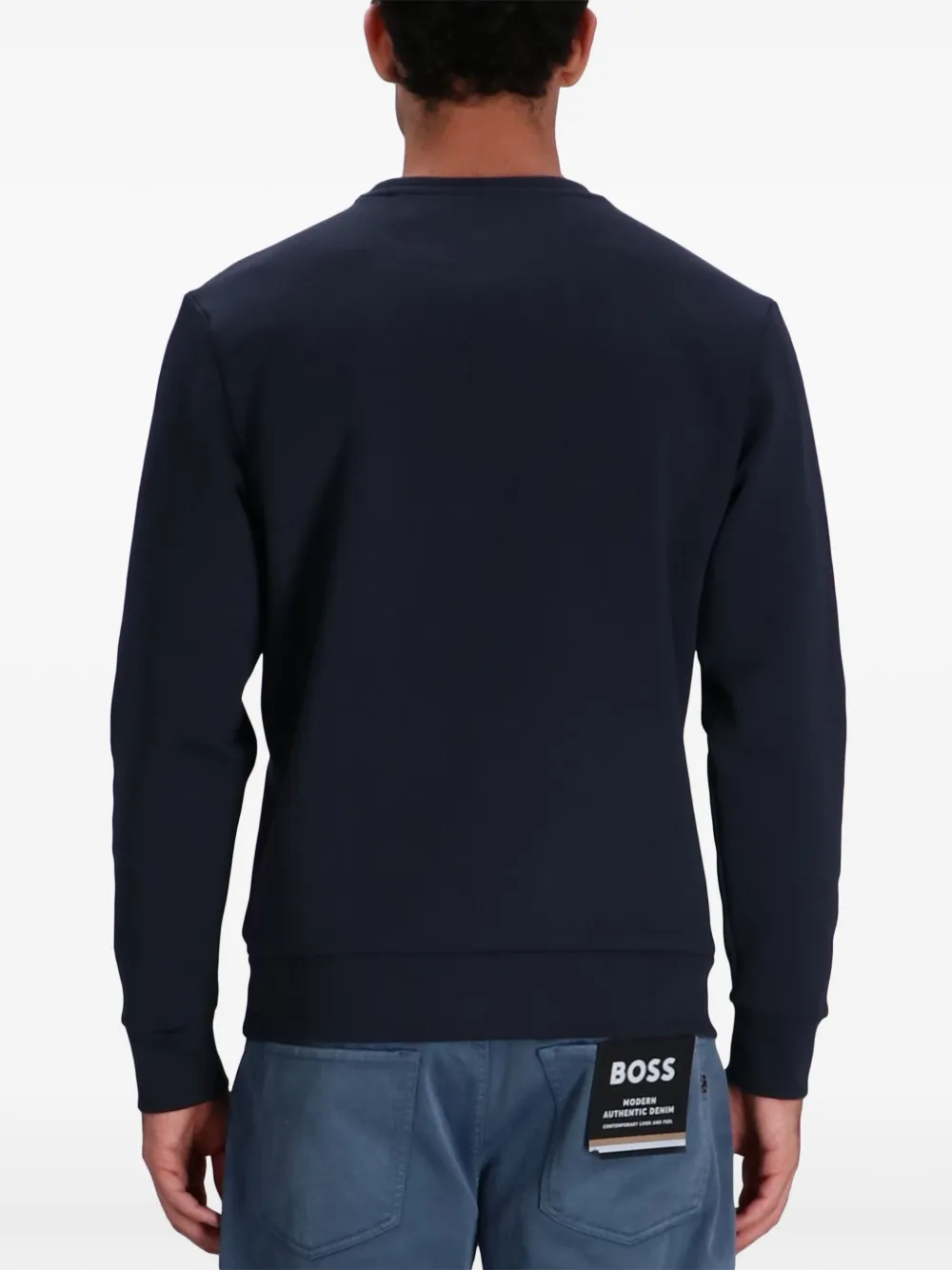 BOSS Salbo Tape sweater Blauw