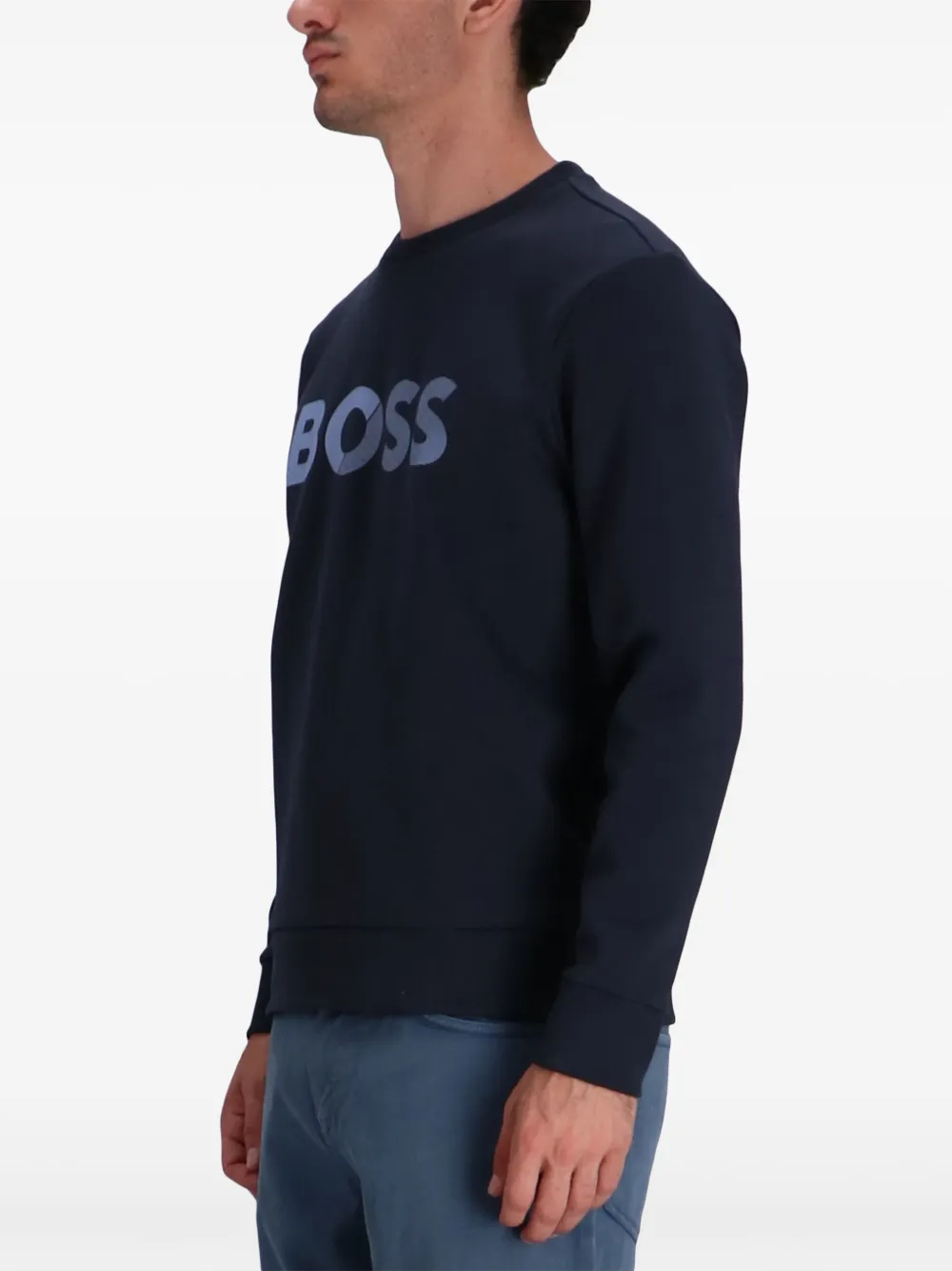 BOSS Salbo Tape sweater Blauw