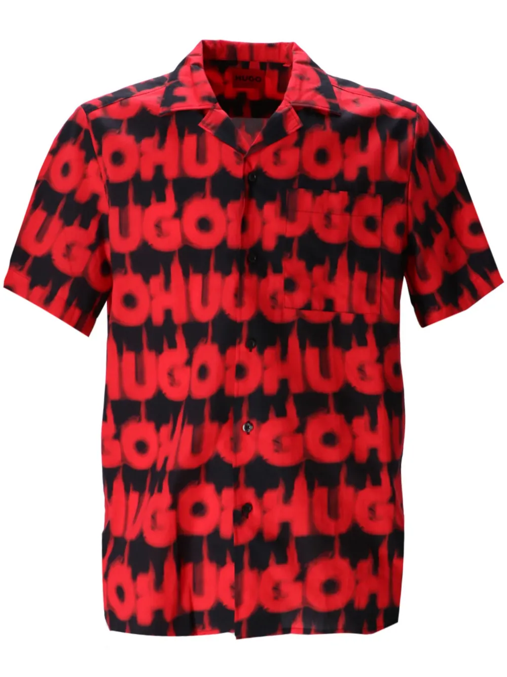 HUGO camisa con logo estampado | negro | Image 1