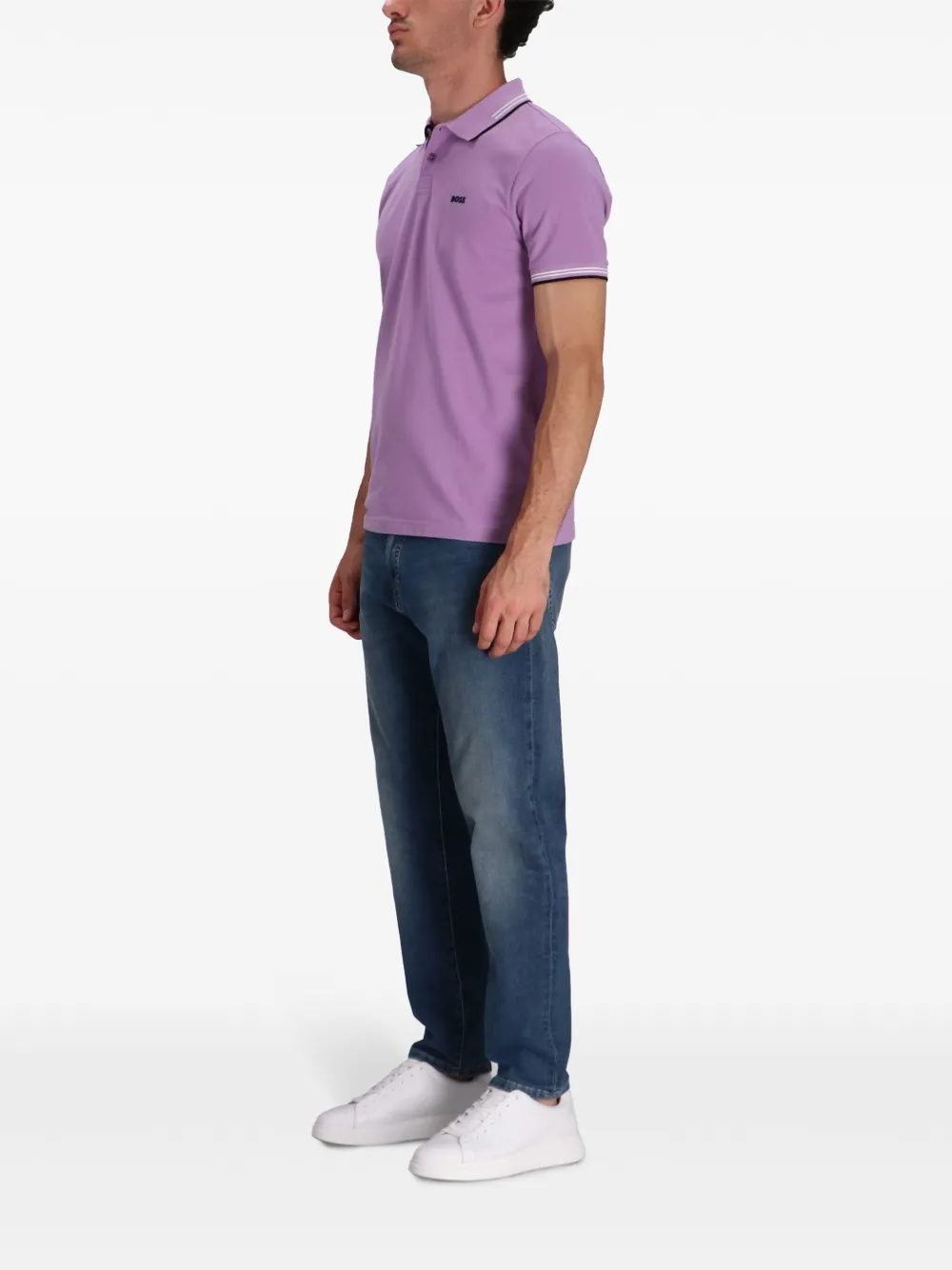 BOSS Paddy poloshirt Paars