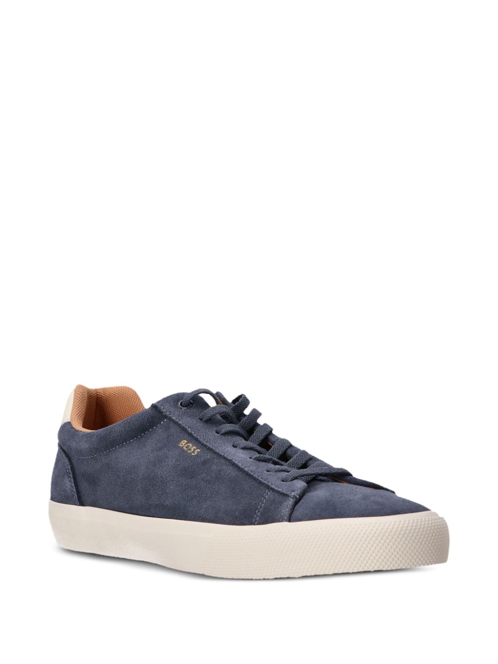 BOSS leather sneakers - Blauw