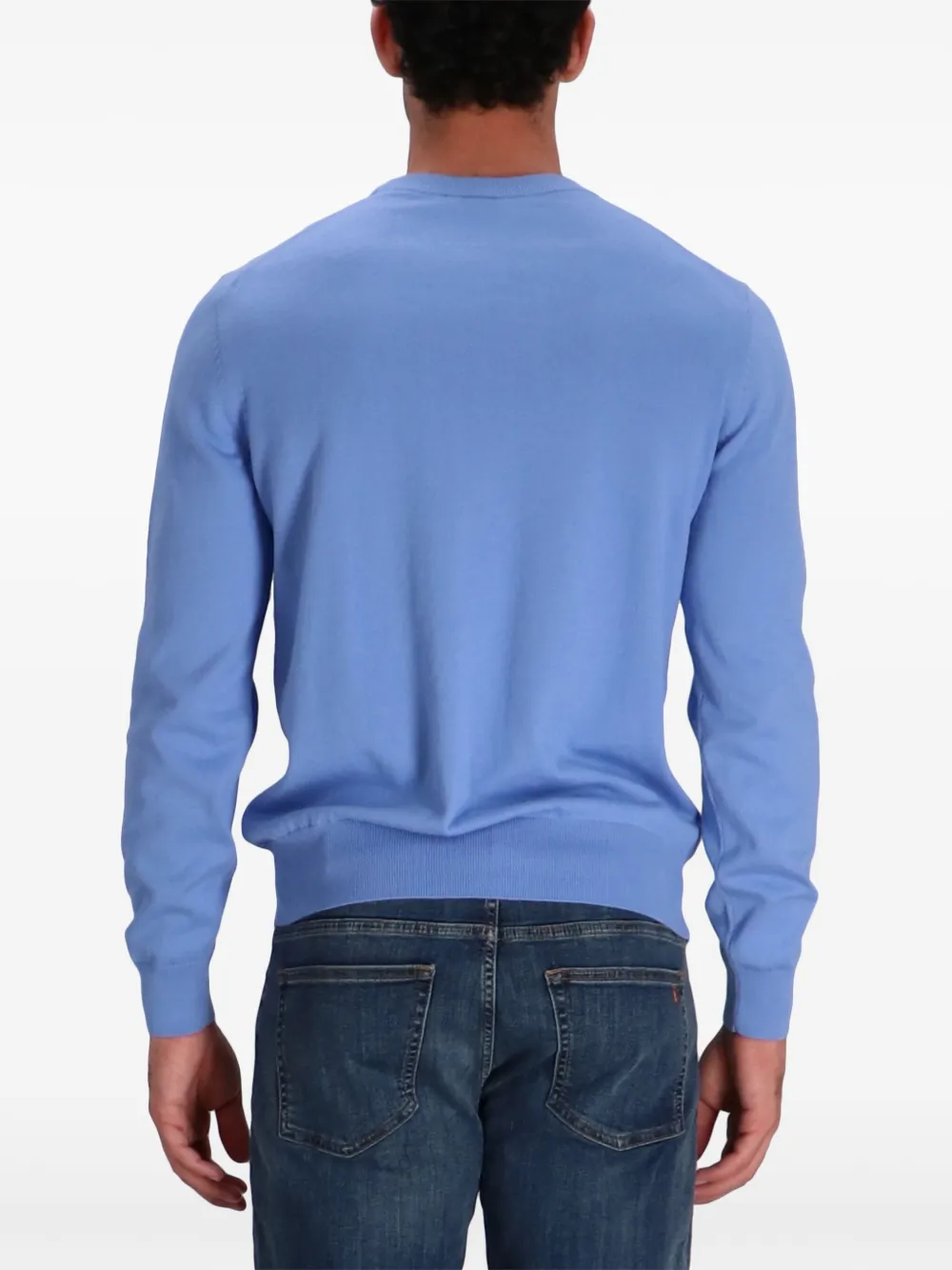 BOSS Trui met geborduurd logo Blauw