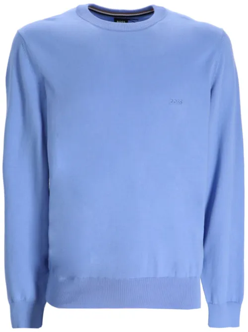 BOSS pull à logo brodé - Bleu - BOSS - Modalova