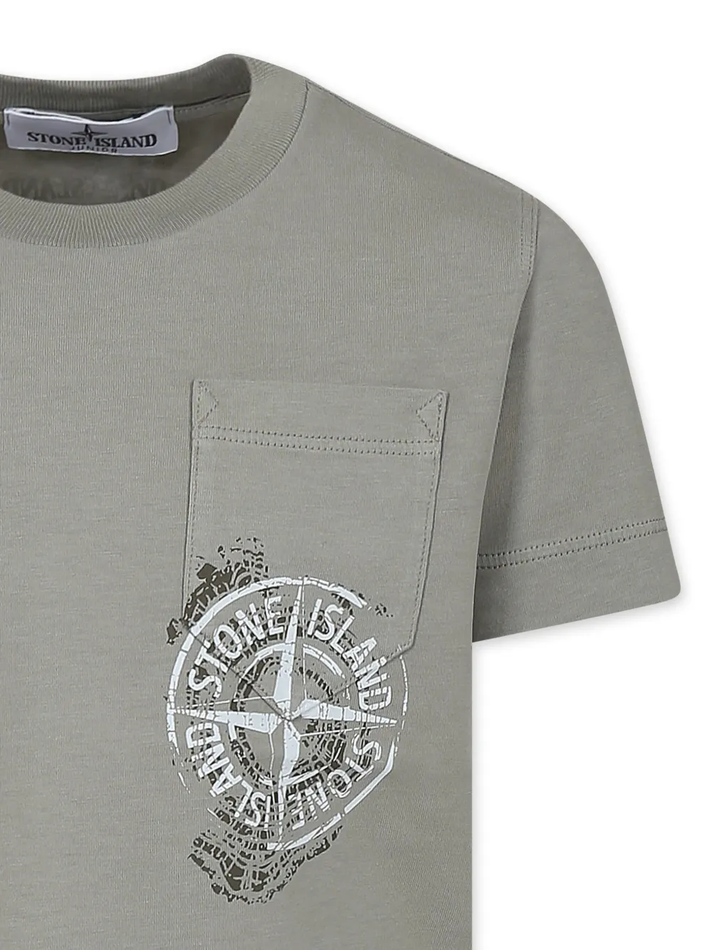 Stone Island Junior T-shirt met print Groen