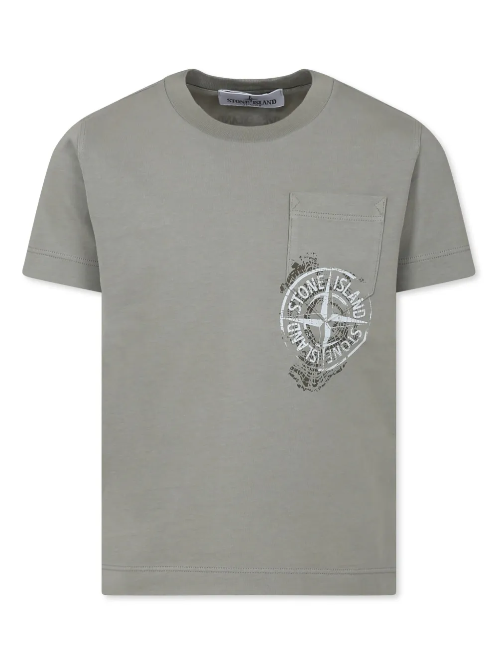 Stone Island Junior T-shirt met print Groen