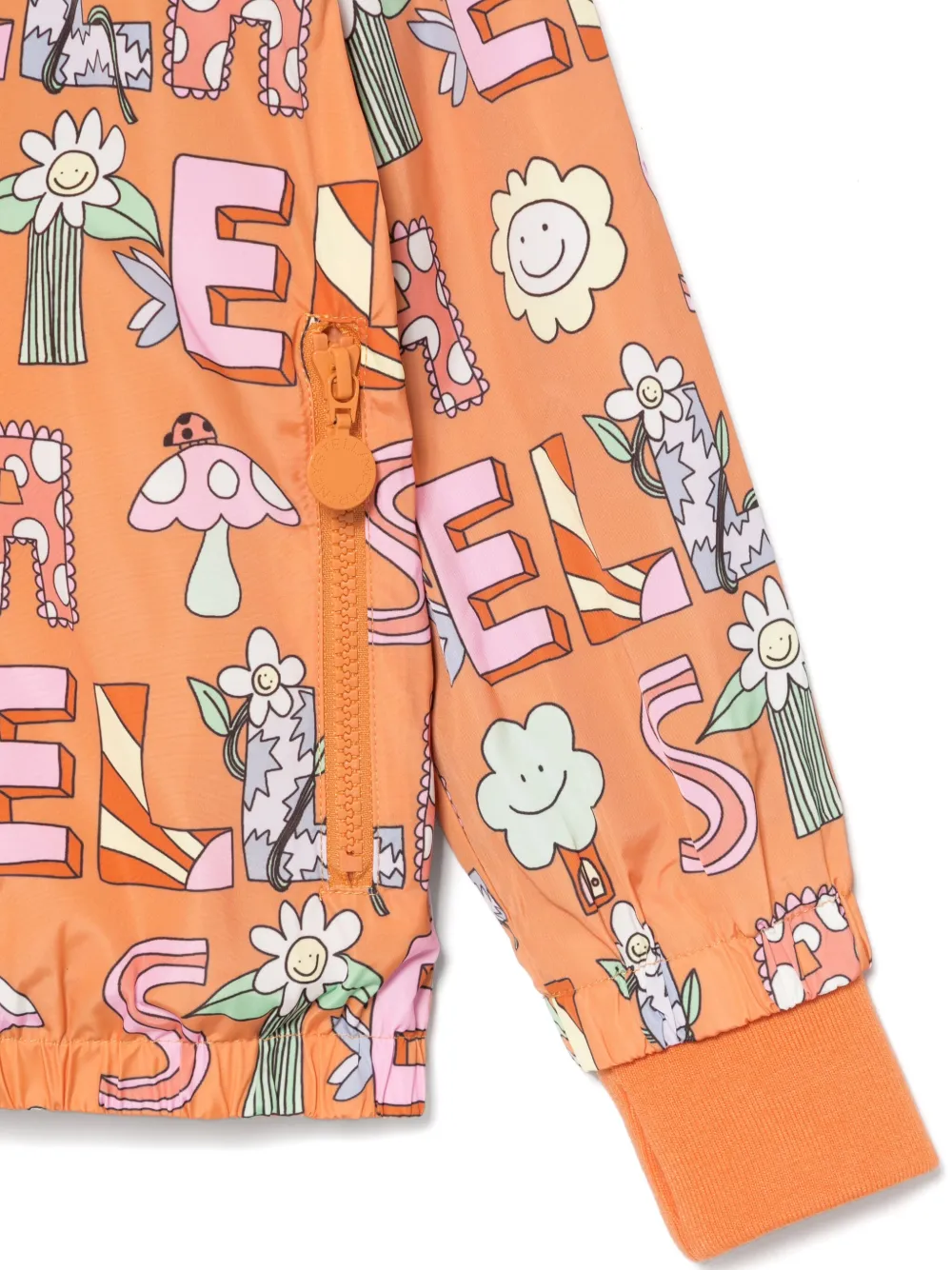 Shop Stella Mccartney Logo-print Jacket In Orange