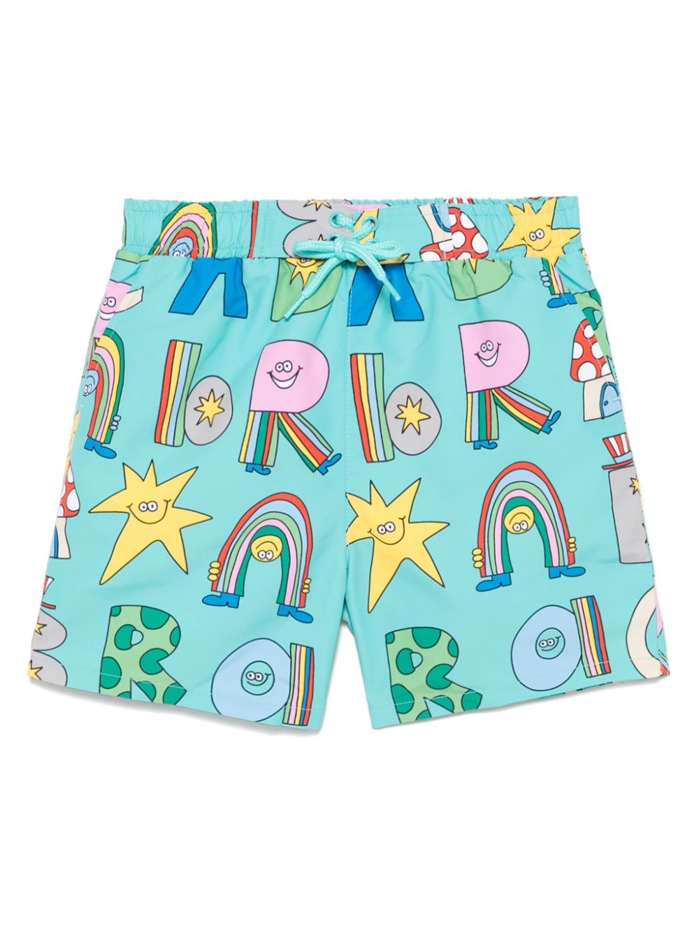 Stella McCartney Kids Zwembroek met grafische print Blauw