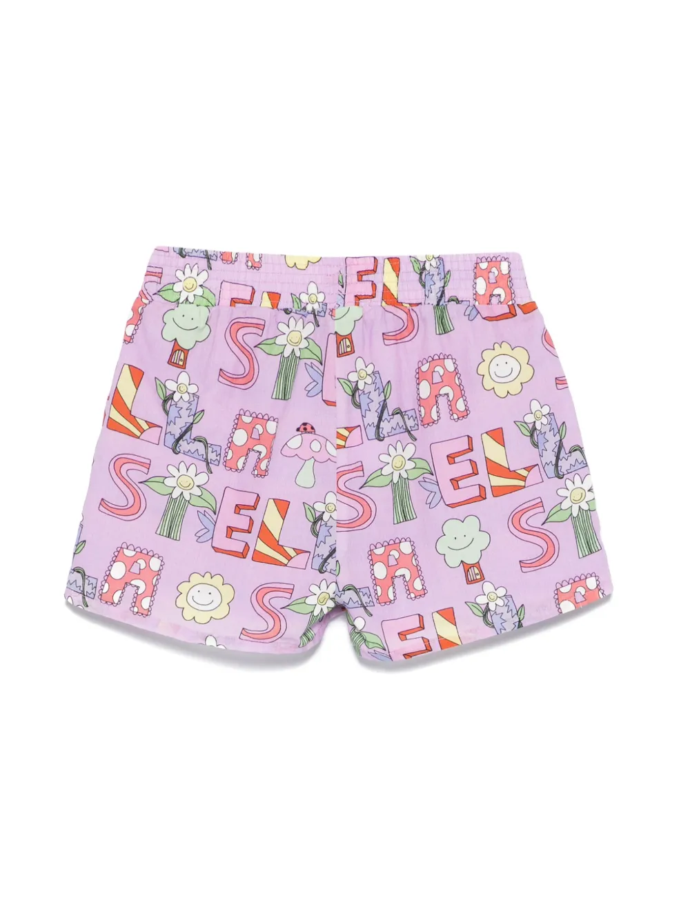 Stella Mccartney Graphic-print Shorts In Purple
