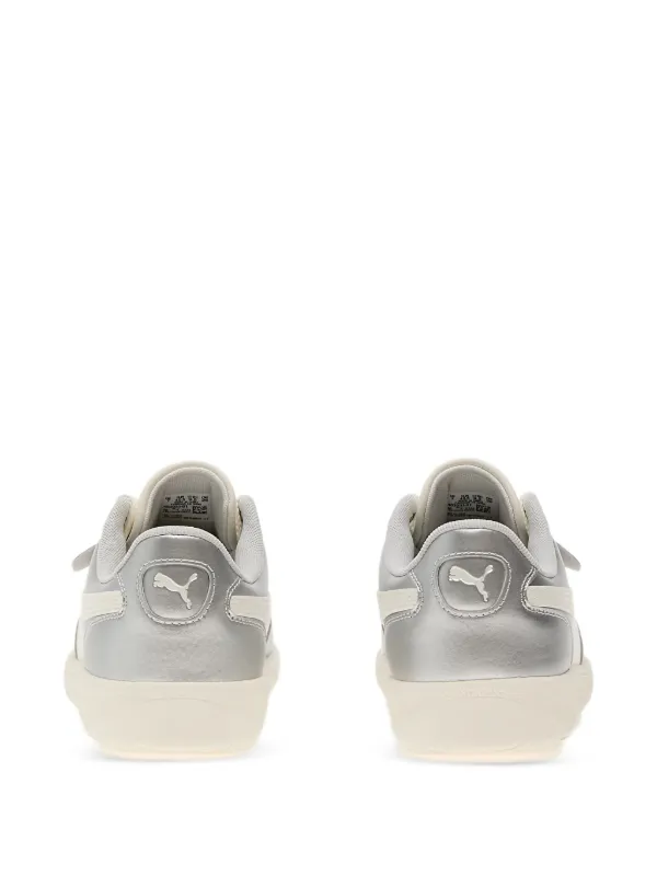 PUMA Palermo metallic-leather Sneakers | Silver | FARFETCH TW