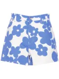 Marni floral-motif shorts - White