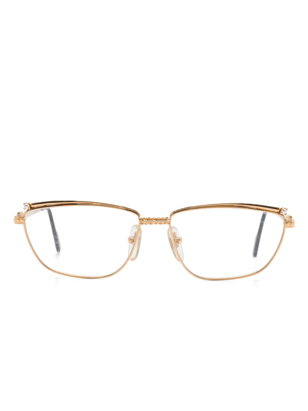Tiffany & Co. Pre-Owned lunettes de vue à détails de perles | or | Image 1