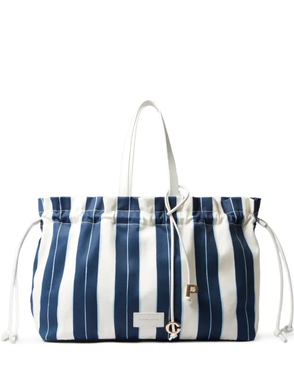 Claudie Pierlot Striped Tote Bag Blue FARFETCH ID