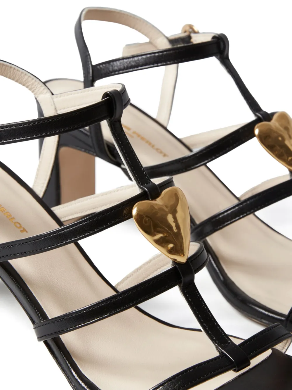 Claudie Pierlot heart-detail sandals Black