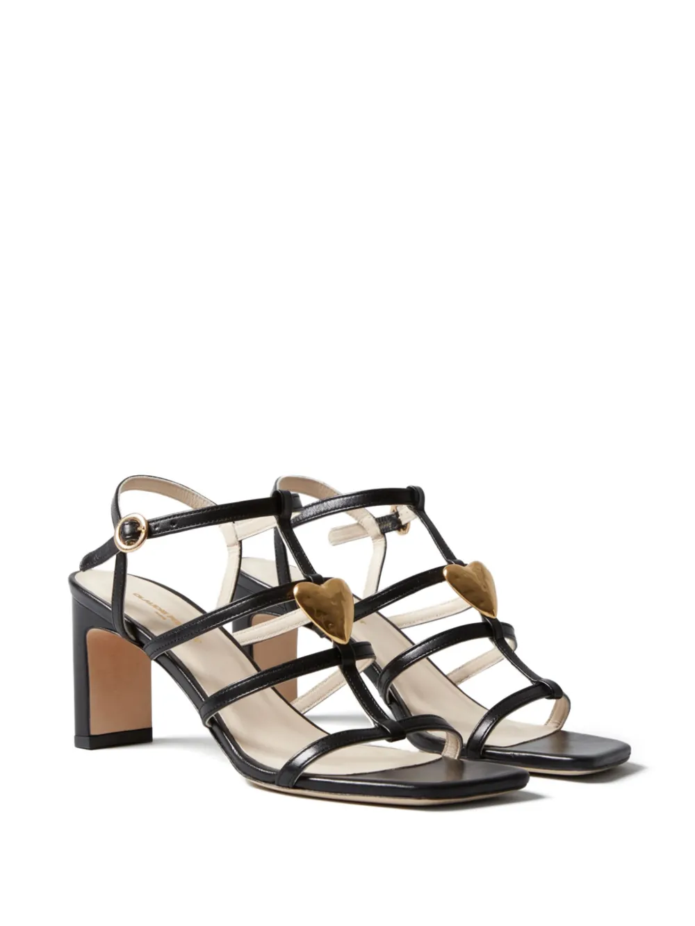 Claudie Pierlot heart-detail sandals Black