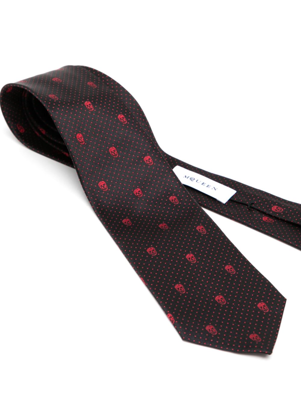 Alexander McQueen polka-dot tie - Black