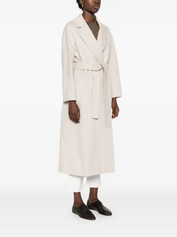 25SS S Max Mara ELISA ベルト付き ロング ウール ラップコート S Max Mara Elisa Coat | Neutrals | FARFETCH