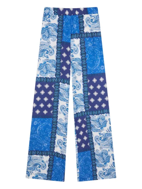 Donde Esteban patchwork-print trousers