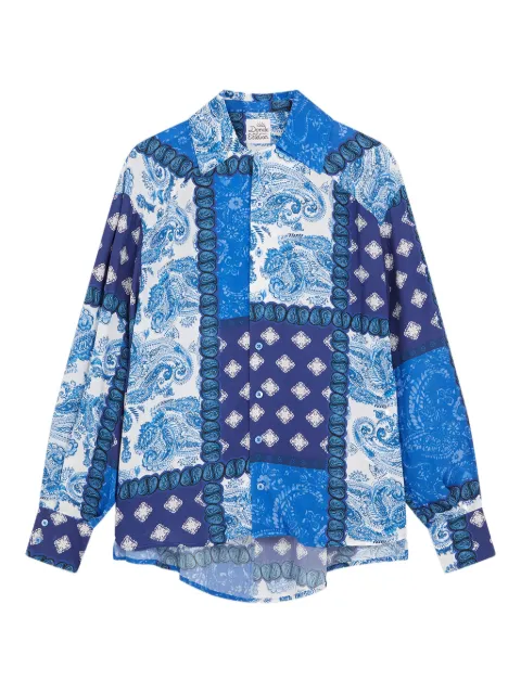 Donde Esteban patchwork-print shirt