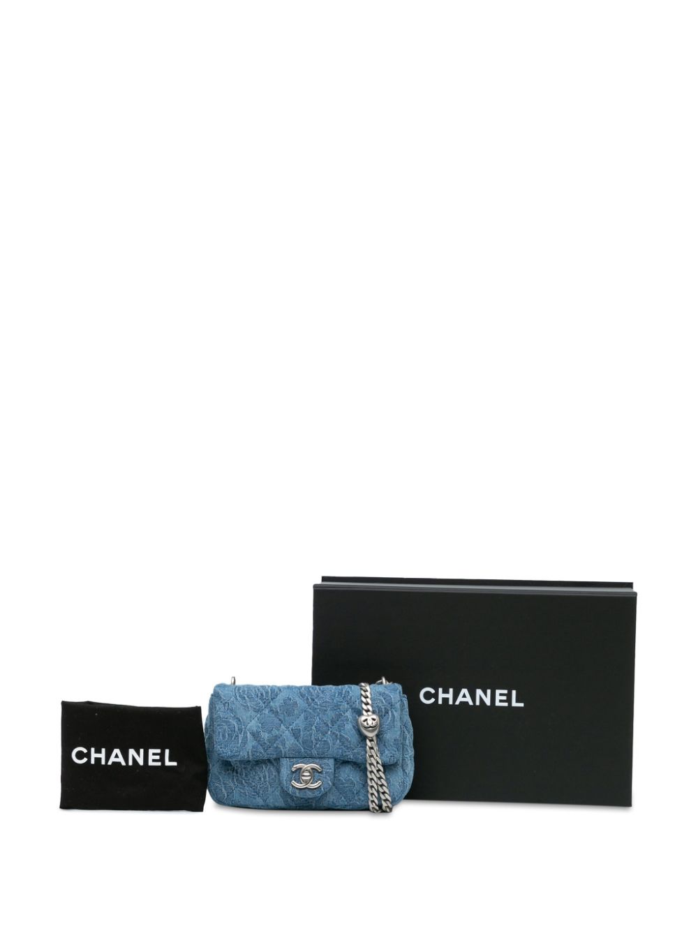 Cheap HOT SALE CHANEL 2023 Mini Quilted Denim Camellia Sweetheart Flap crossbody bag Women