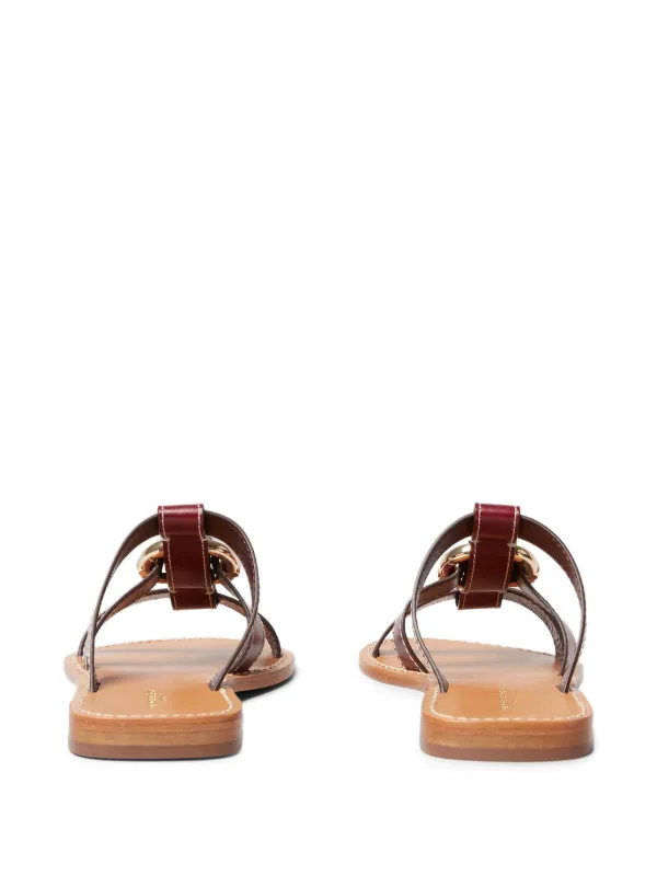 Claudie Pierlot レザーサンダル | レッド | FARFETCH JP