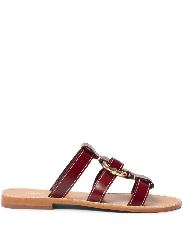 【CLAUDIE PIERLOT】レザーサンダル Claudie Pierlot レザー サンダル | ブラック | FARFETCH JP