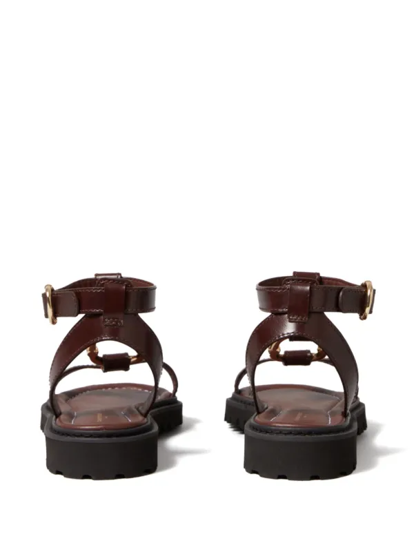 【CLAUDIE PIERLOT】レザーサンダル Claudie Pierlot レザーサンダル | レッド | FARFETCH JP