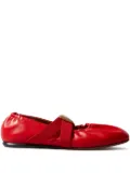 Claudie Pierlot ruched ballerina shoes - Red