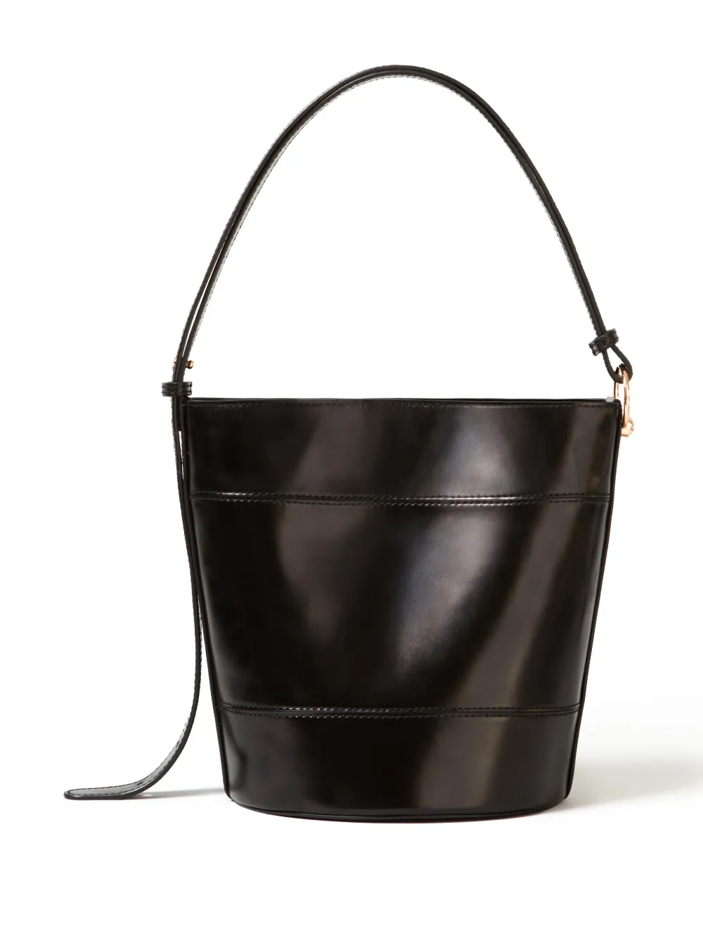 Claudie Pierlot Leren bucket-tas - Zwart