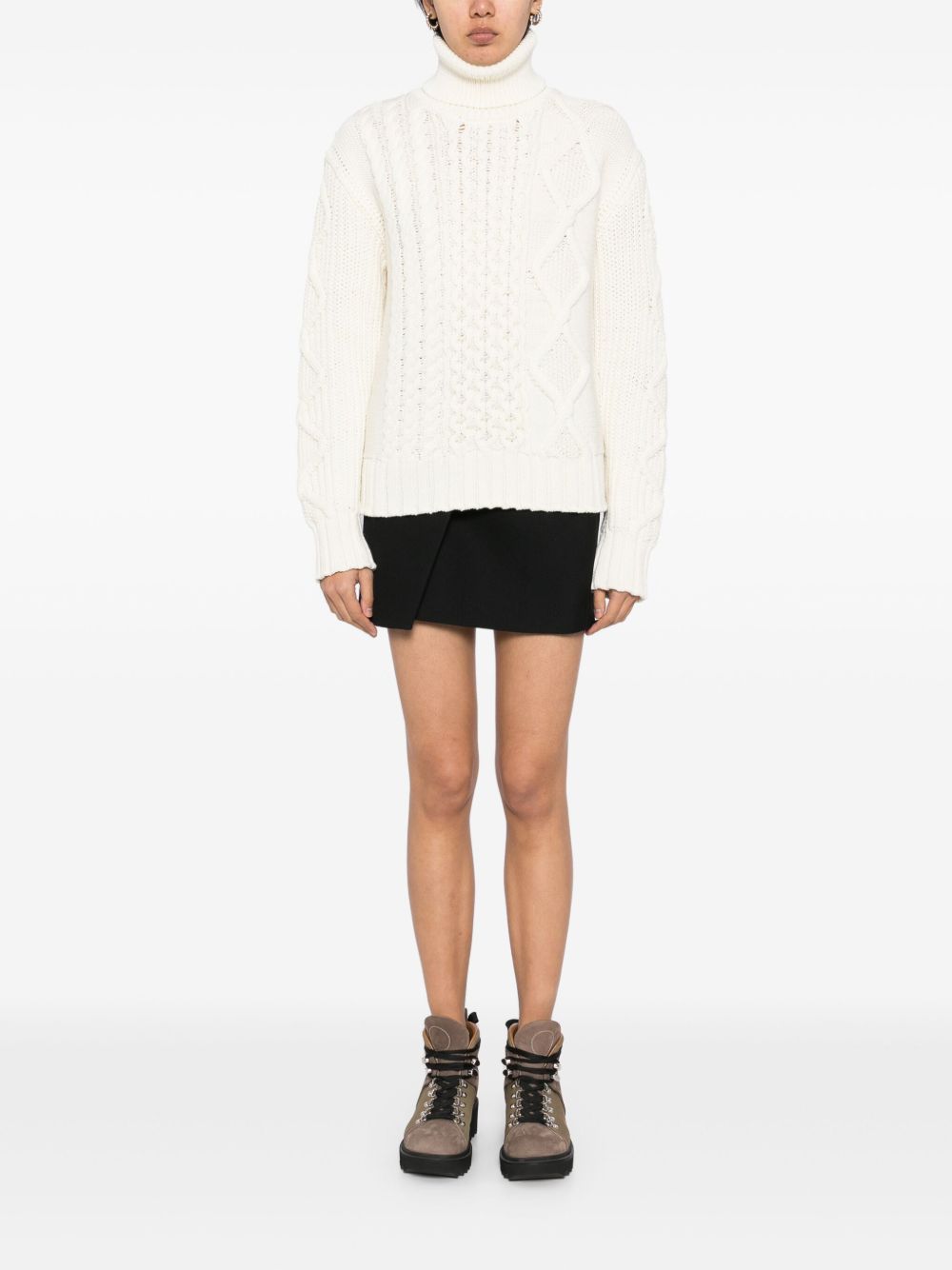 Moncler wool turtleneck jumper - Wit