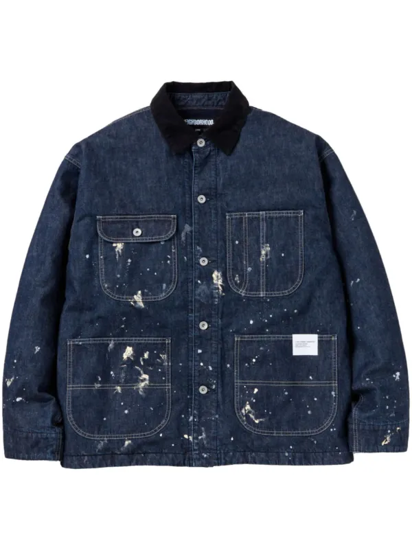 ジャケット・アウター neighborhood Washed Corduroy Work Jacket Neighborhood Washed Cord Work Jacket (Black) 242UTNH-JKM01