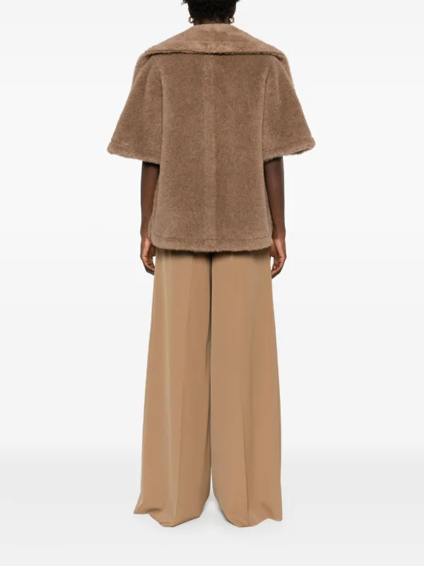 ポンチョ・ケープ MAX MARA AMATO TEDDY CAPE WITH BELT Max Mara AMATO Teddy-fabric belted cape | REVERSIBLE