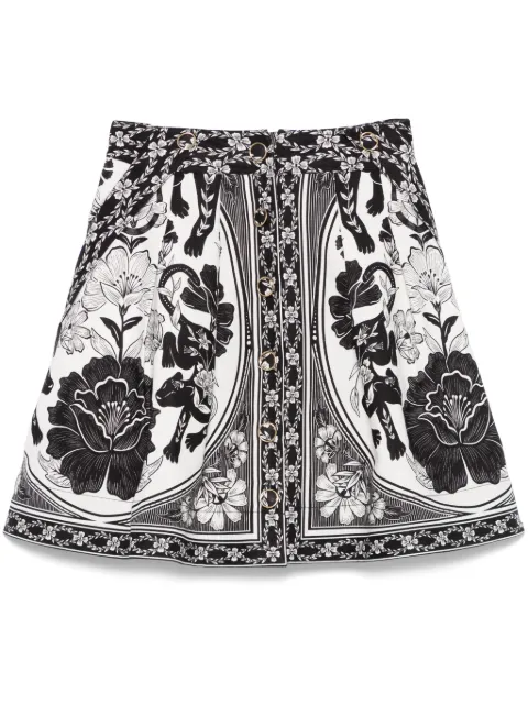 FARM Rio Flower Leopard mini skirt 