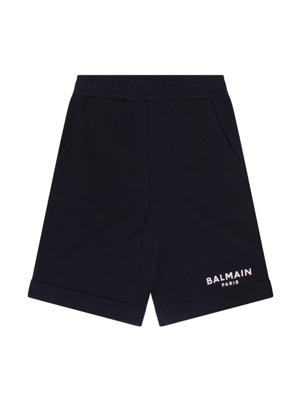 Balmain Kids logo-print track shorts - Blue