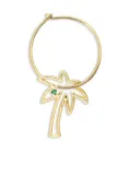 Aliita 18kt yellow gold Palmera emerald hoop earring