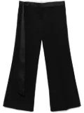 Victoria Beckham satin-waistband tailored trousers - Black