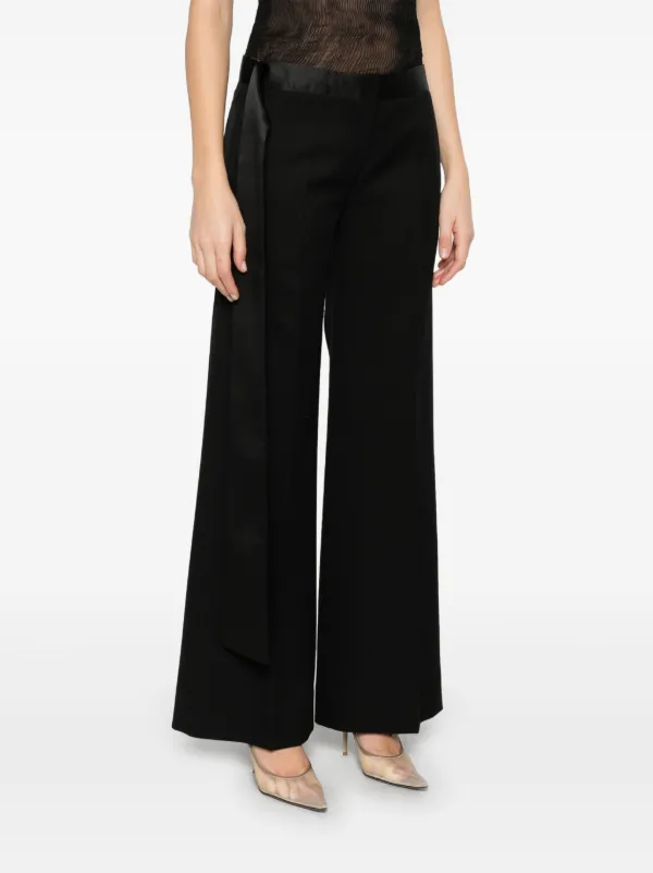 【関税込み】VICTORIA BECKHAM SATIN WAISTBAND' PANTS Satin Waistband Trouser In Ivory – Victoria Beckham UK