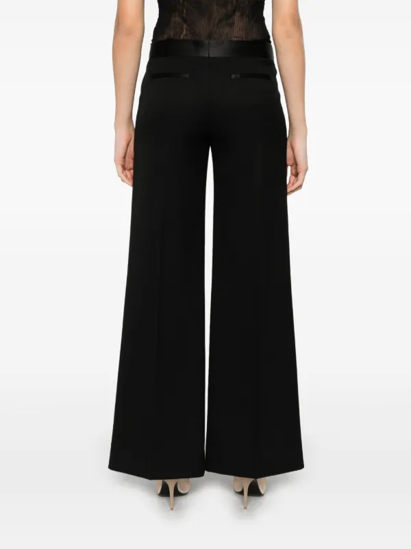 【関税込み】VICTORIA BECKHAM SATIN WAISTBAND' PANTS Victoria Beckham satin-waistband Tailored Trousers | Black