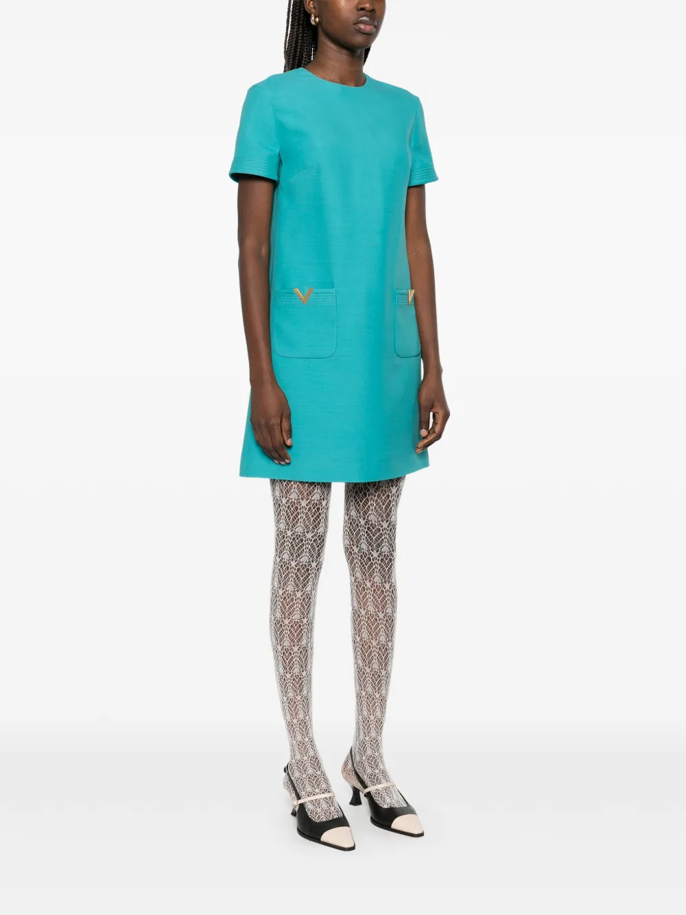 Valentino Garavani VGold mini-jurk Blauw