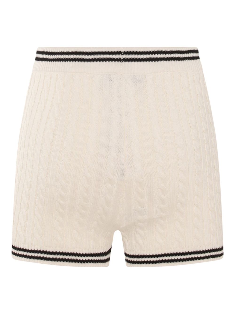 Alessandra Rich cable-knit shorts - White