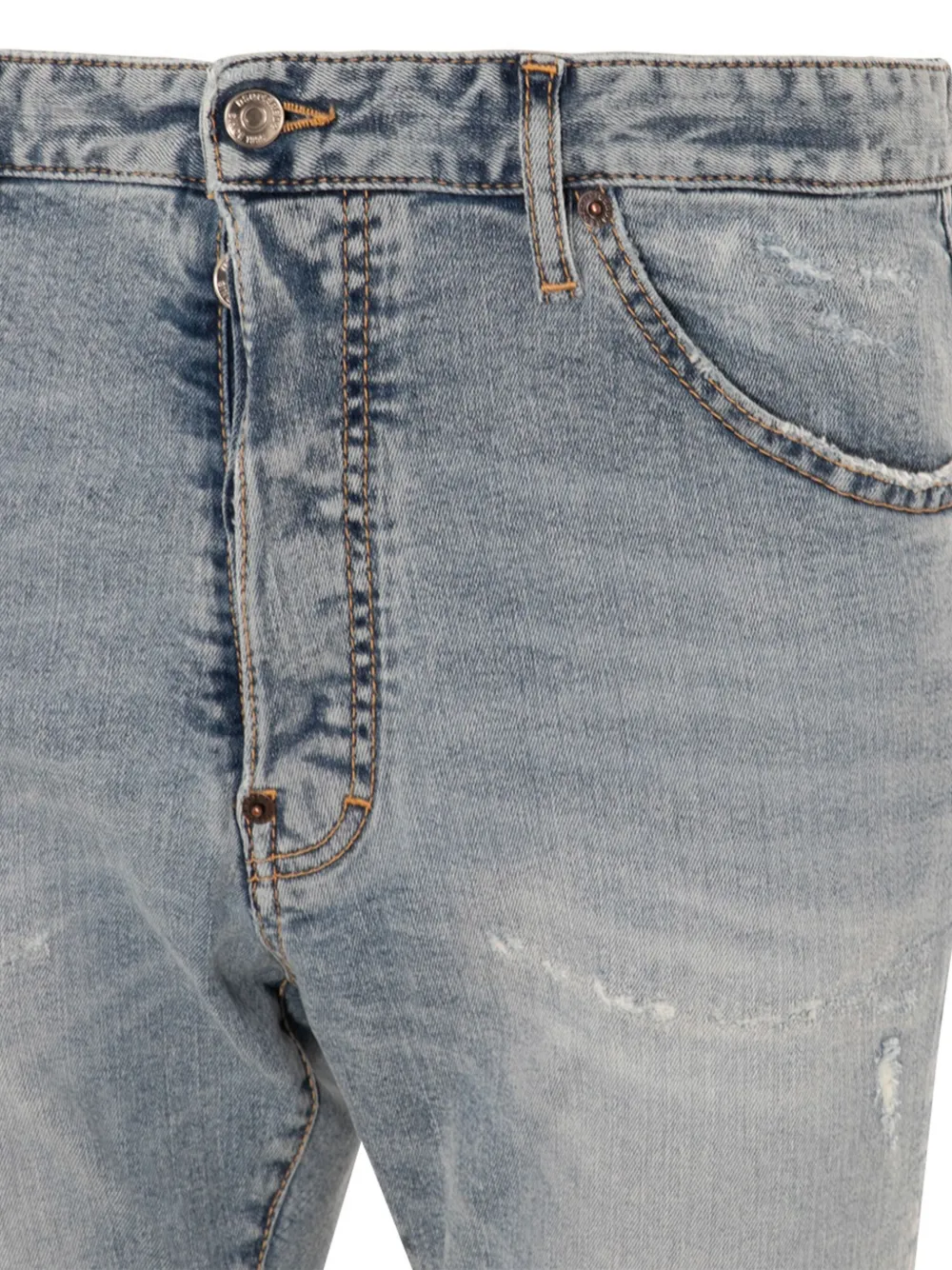 DSQUARED2 Skinny jeans met gerafeld effect Blauw