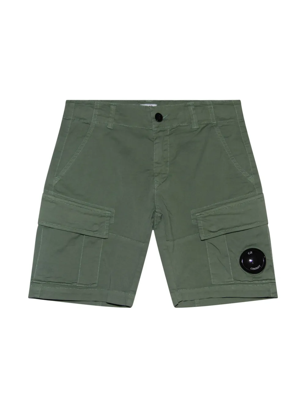 C.P. Company Kids Shorts met lens detail Groen