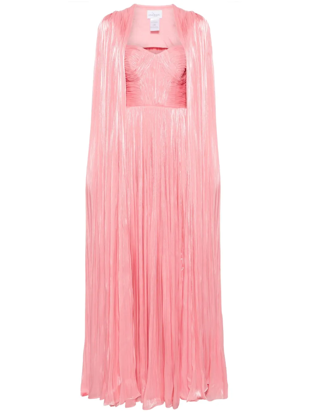 Ana Radu robe longue à design plissé | rose | Image 1