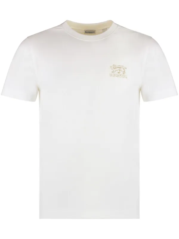 【関税＆送料込み】Burberry Logo Embroidery T-Shirt Burberry Burberry Logo Embroidered T-shirt Black Men's
